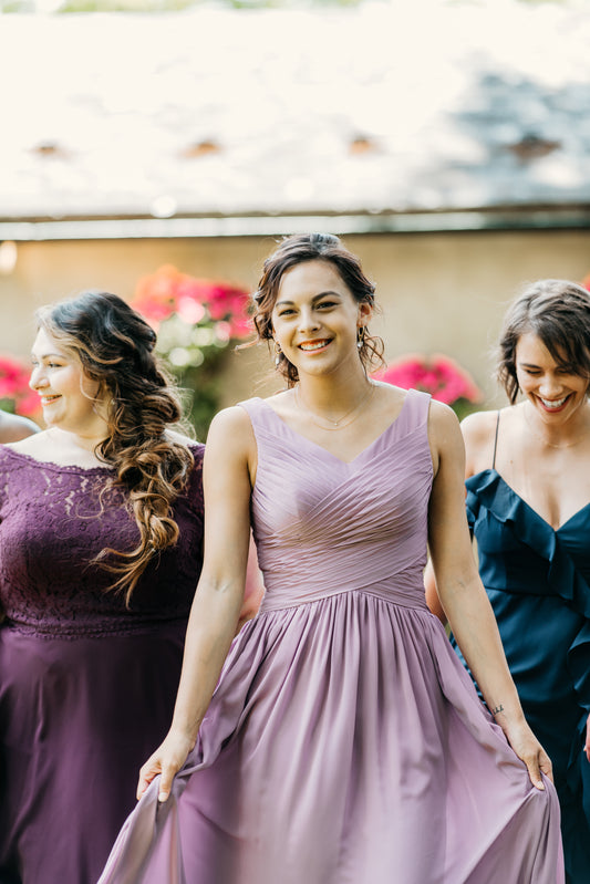Hope (center) wears the Madelyn Dress