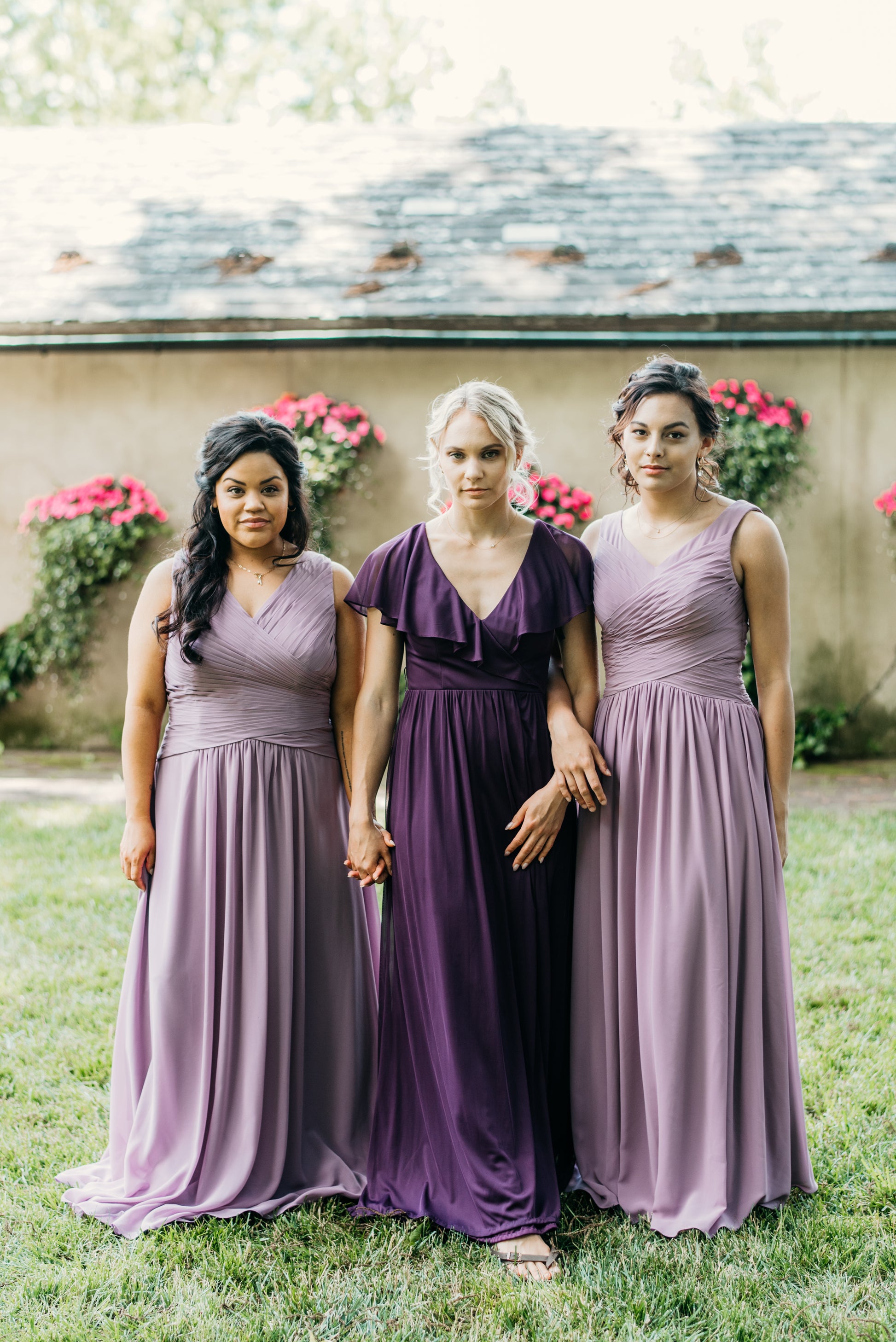 Jasmine (left) and Hope (right) wear the Madelyn dress